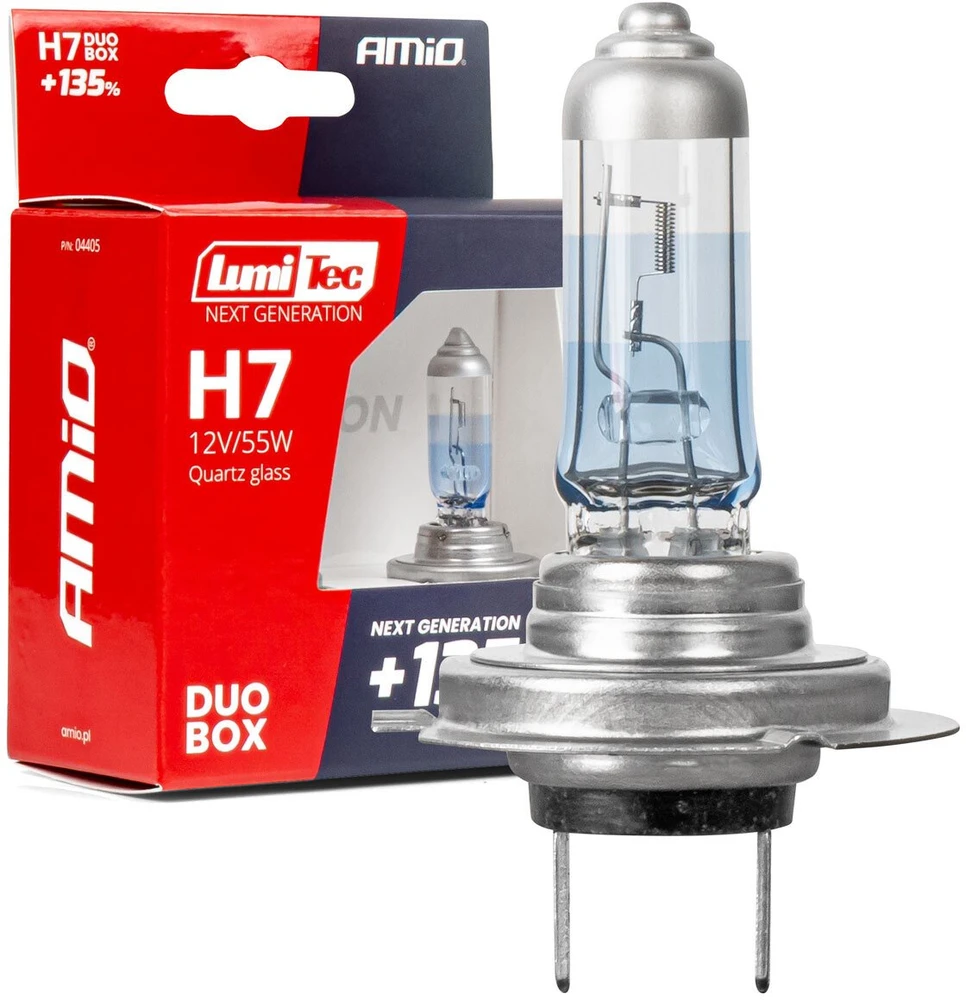 Halogeninės lemputės H7 12V 55W „Lumitec Next Generation“ +135% „Duo Amio-04405“