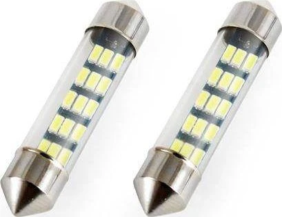 Amio LED lemputės Standard Festoon, C5W, 15xSMD, 3014, 12V