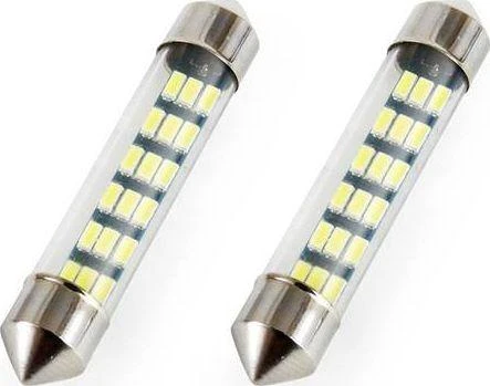 Amio Led lemputės 2 vnt, 18SMD, C5W, 41mm, 12V