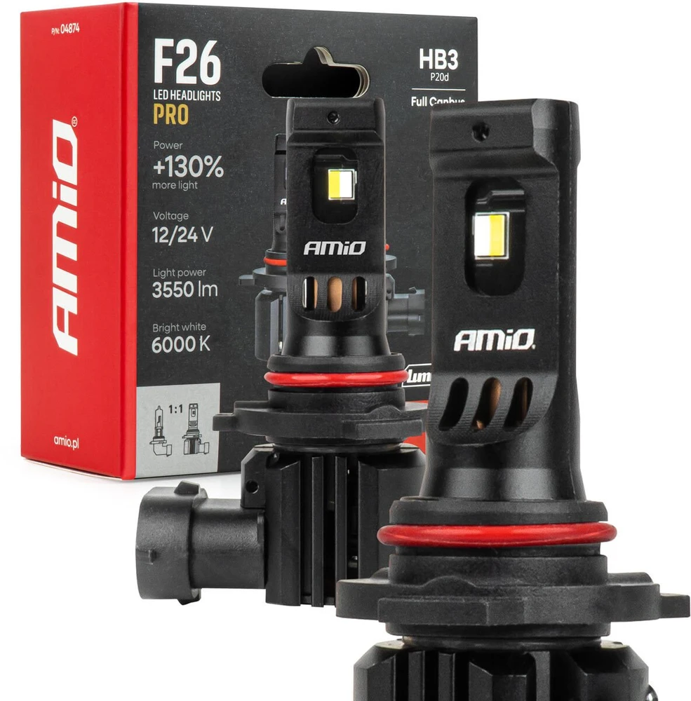 LED automobilinės lemputės HB3 F26 PRO LumiTec LIMITED +130% DUO FULL CANBUS 12V/24V AMIO-04874