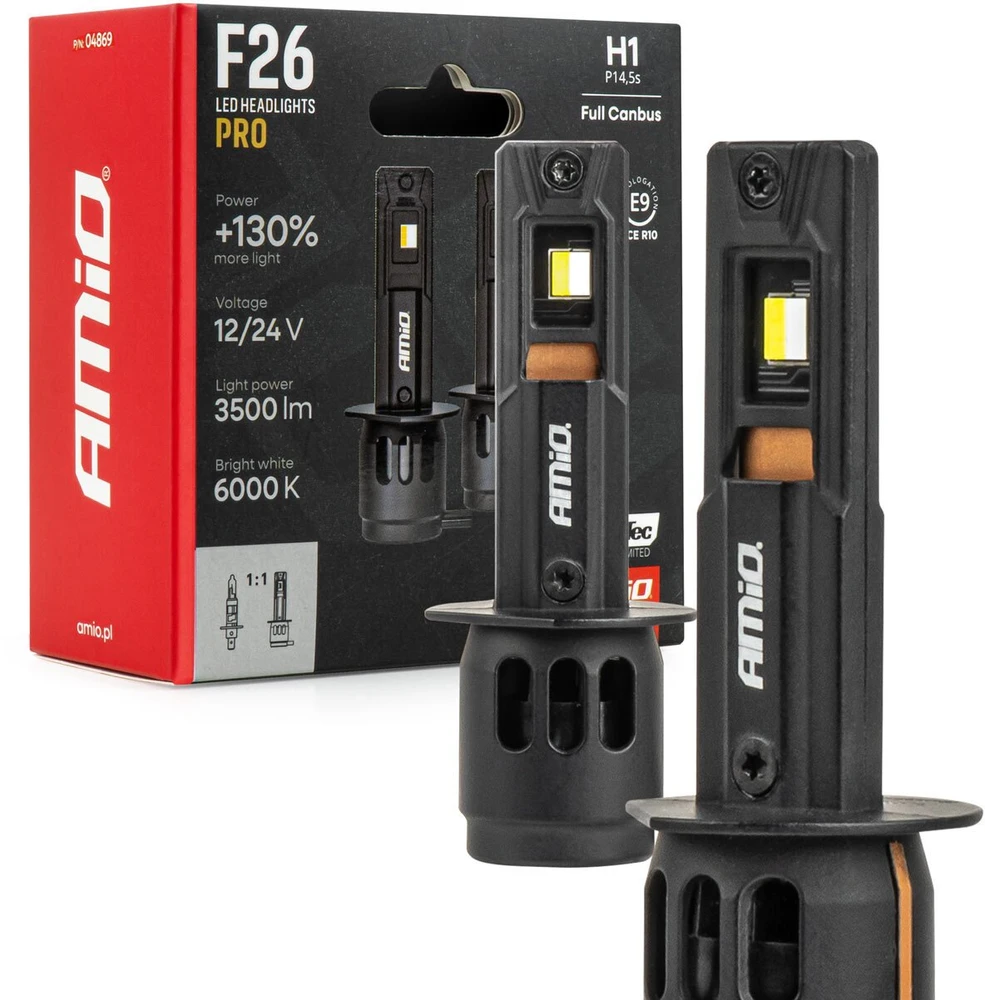 LED automobilinės lemputės H1 F26 PRO LumiTec LIMITED +130% DUO FULL CANBUS 12V/24V AMIO-04869