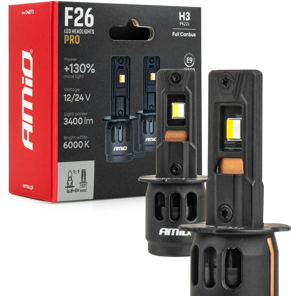 LED automobilinės lemputės H3 F26 PRO LumiTec LIMITED +130% DUO FULL CANBUS 12V/24V AMIO-04870