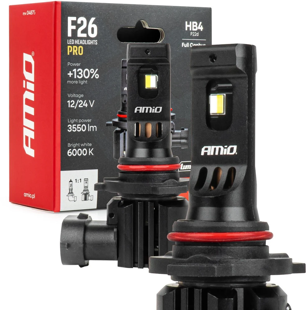 LED automobilinės lemputės HB4 F26 PRO LumiTec LIMITED +130% DUO FULL CANBUS 12V/24V AMIO-04875