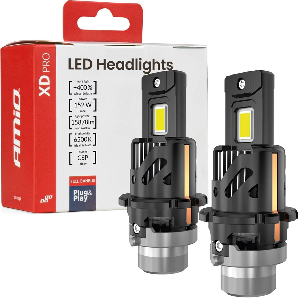 LED žibintų lemputės XD PRO D4S D4R FULL CANBUS AMIO-04682