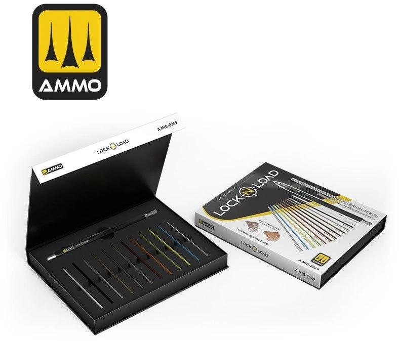 AMMO by MIG Jimenez AMMO MIG LOCK ‘N LOAD sendinimo pieštukų rinkinys, 13 spalvų