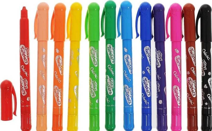 Amos Silky Twisters kreidelės 12 spalvų