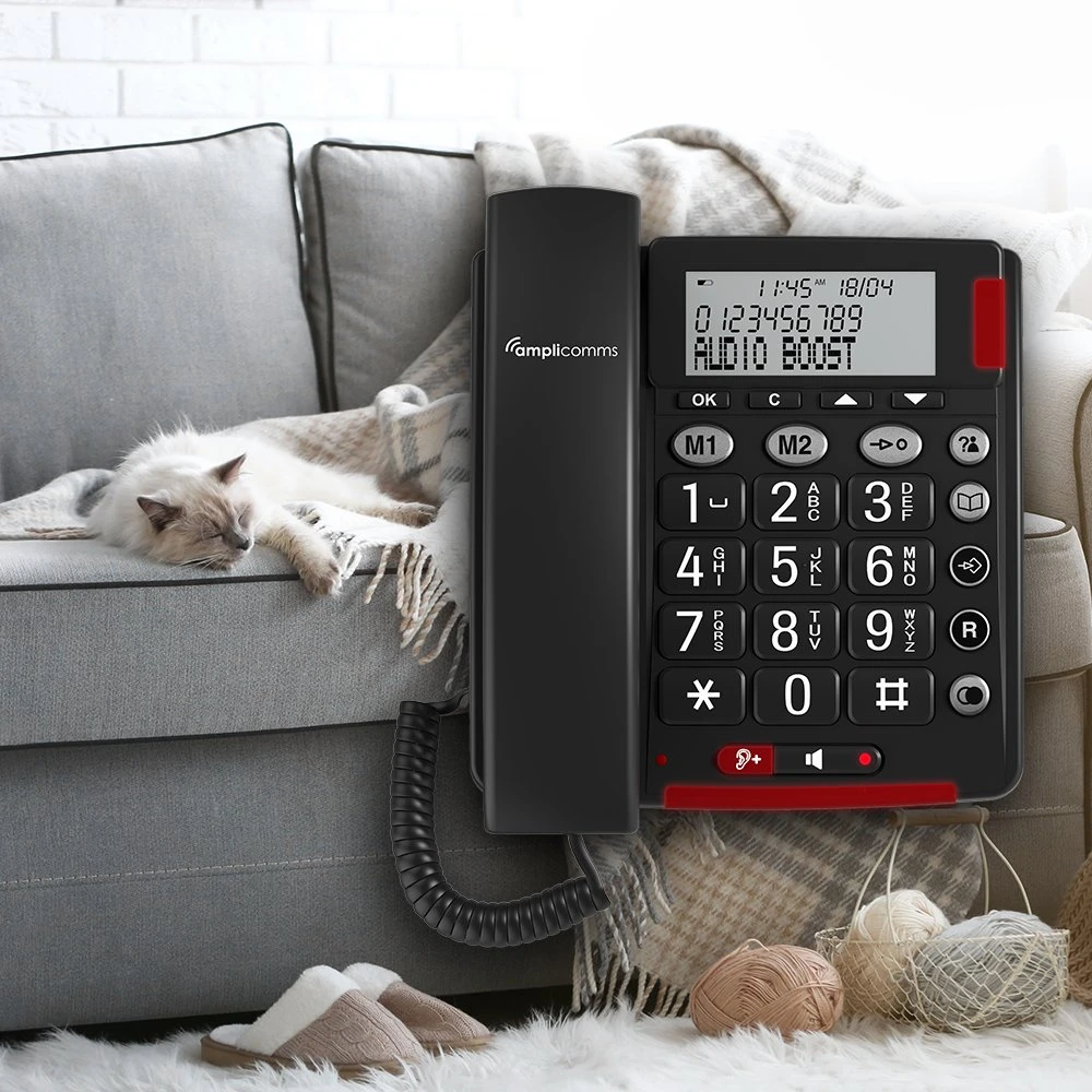 Carruzzo amplicomms Bigtel 48 Plus Analoginis telefonas Skambintojo ID Tamsiai Pilka