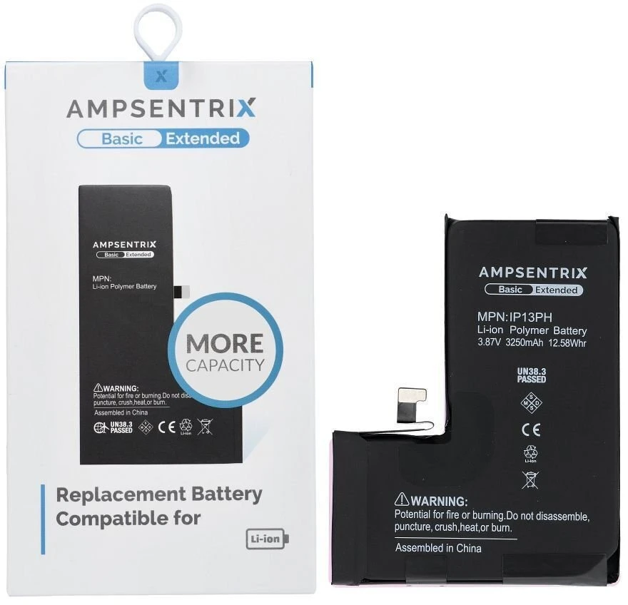 Inne „Oem AmpSentrix Basic“ baterija, skirta „iPhone 13 Pro“ (didelės talpos 3250 mAh)