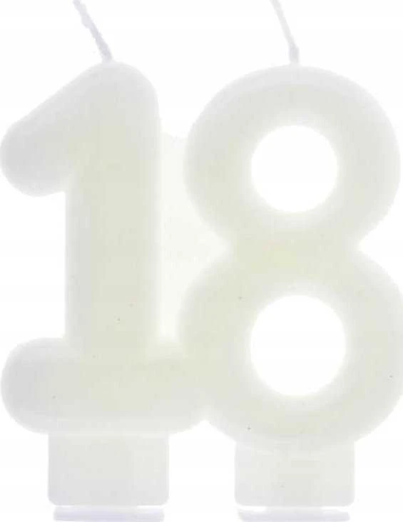 AMSCAN numerio žvakė 8 m, blizgi 9904383