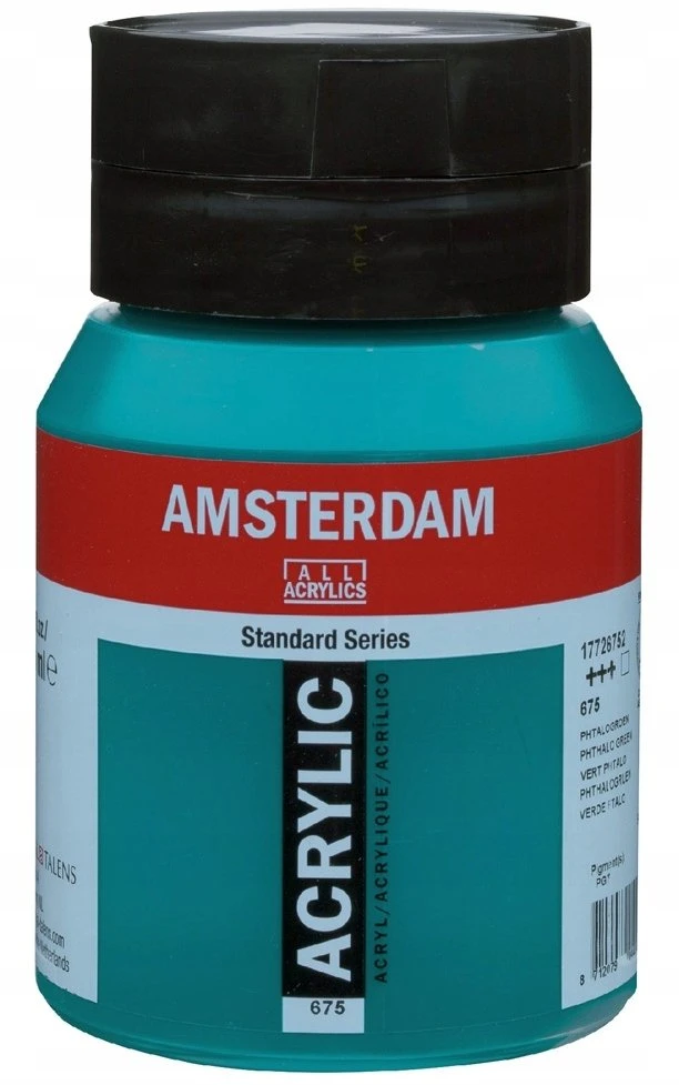 Akrilinė dažai - Phtalo žalia - 675 - Amsterdam - 500ml indelis