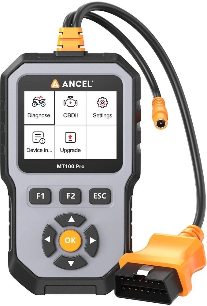 Motociklų Diagnostikos Skaitytuvas - ANCEL MT100 PRO, Skirtas Hero Honda Kymco Suzuki Sym Yamaha, ABS OBDII USB, 8–18 V DC