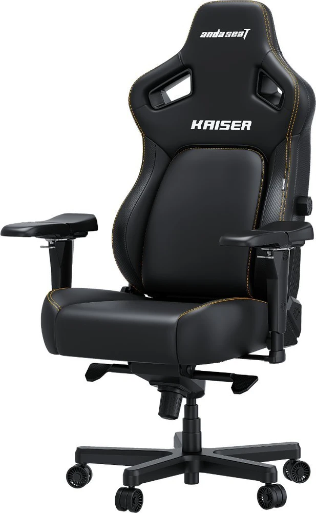 Žaidimų kėdė AndaSeat Kaiser 4 XL, juodos spalvos, medžiaga: eko oda