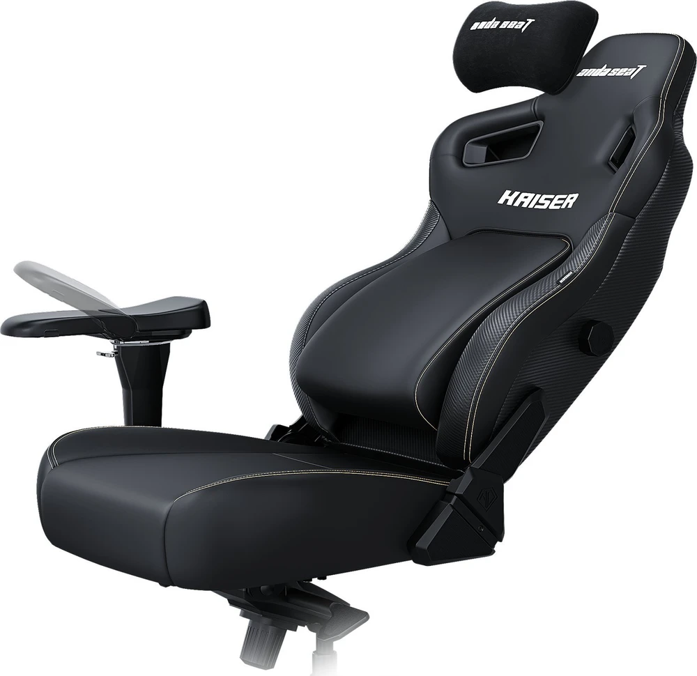 Žaidimų kėdė AndaSeat Kaiser 4 XL, juodos spalvos, medžiaga: eko oda