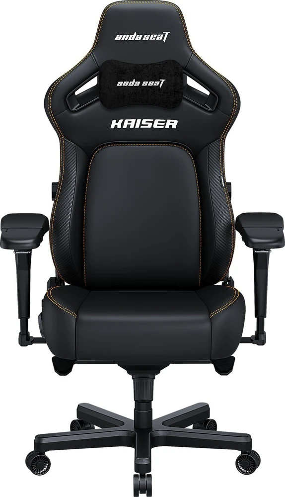 Žaidimų kėdė AndaSeat Kaiser 4 XL, juodos spalvos, medžiaga: eko oda