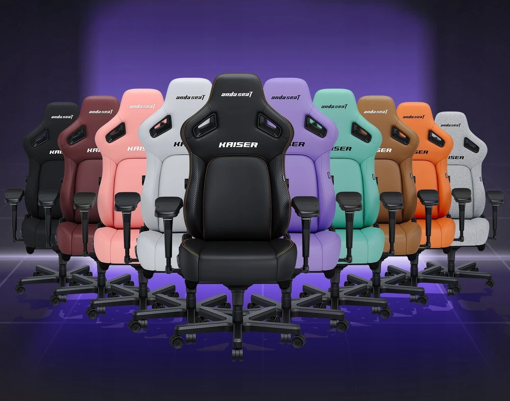 Žaidimų kėdė AndaSeat Kaiser 4 XL, tamsiai pilkos spalvos, medžiaga: audinys