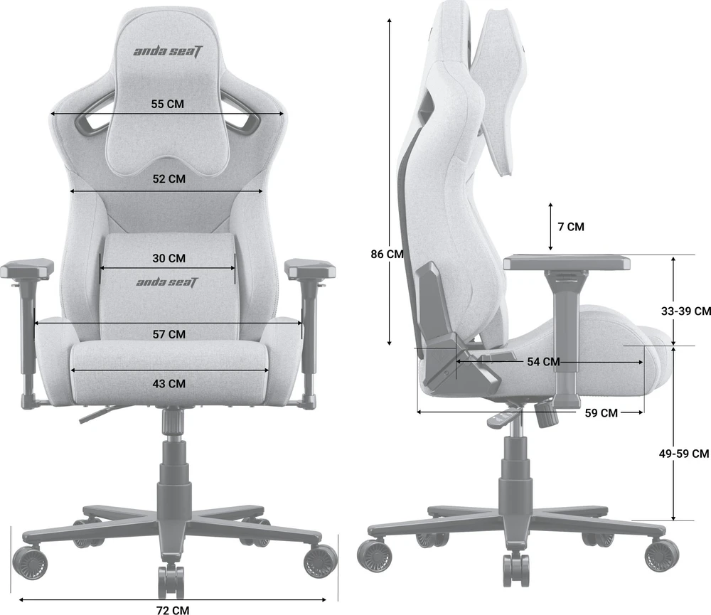 AndaSeat Fotel Anda Seat Žaidimų kėdė do biura skórzany Kaiser 2 Frontier juoda XL Anda Seat
