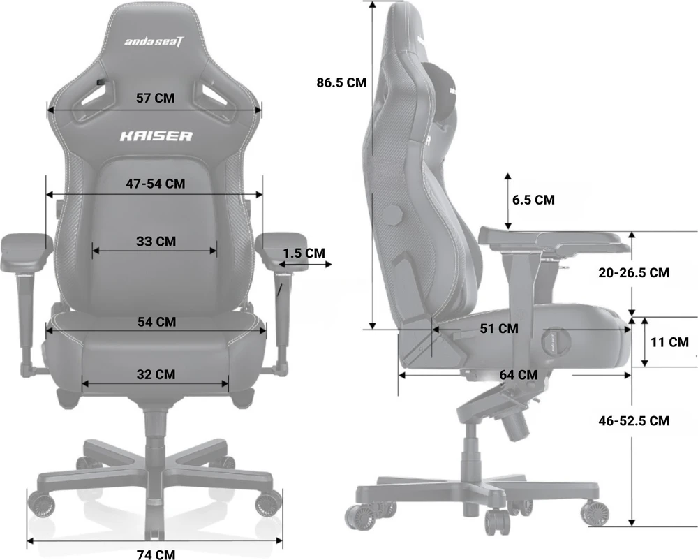 AndaSeat Anda Seat Kaiser 4 XL skórzany bordinė