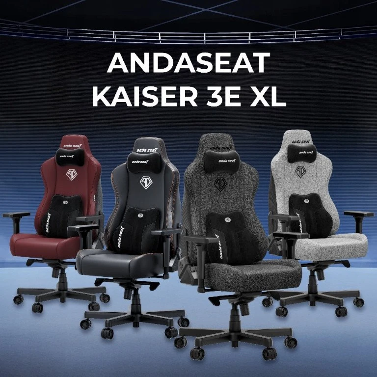 AndaSeat Mėlyna Anda Seat Kaiser 3E XL materiałowy Pilkas Mėlyna Fabric