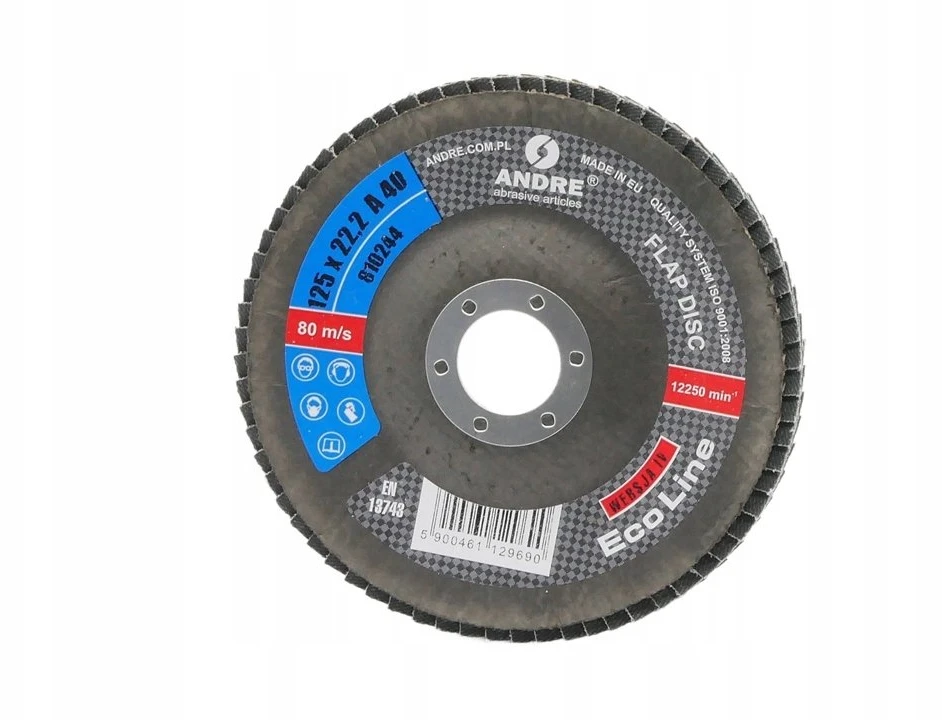 ANDRE ŠLIFAVIMO DISKAS ŽIEDLAPINIS 125mm P40 ECO LINE IV VERSIJA
