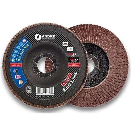 ANDRE ŠLIFAVIMO DISKAS ŽIEDLAPINIS 125mm P80 ECO LINE IV VERSIJA