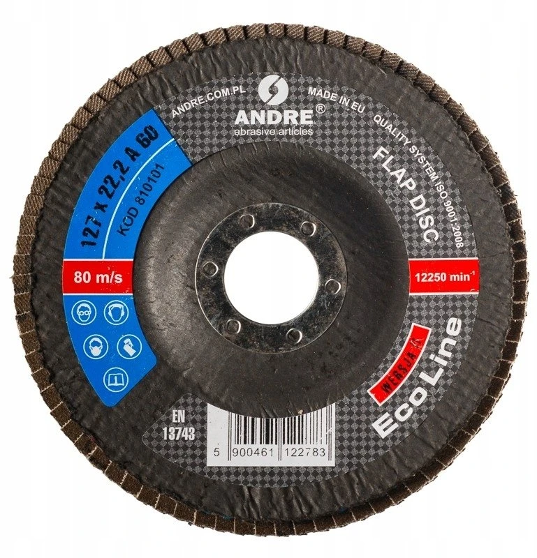 ANDRE ŠLIFAVIMO DISKAS ŽIEDLAPINIS 125mm P80 ECO LINE II VERSIJA