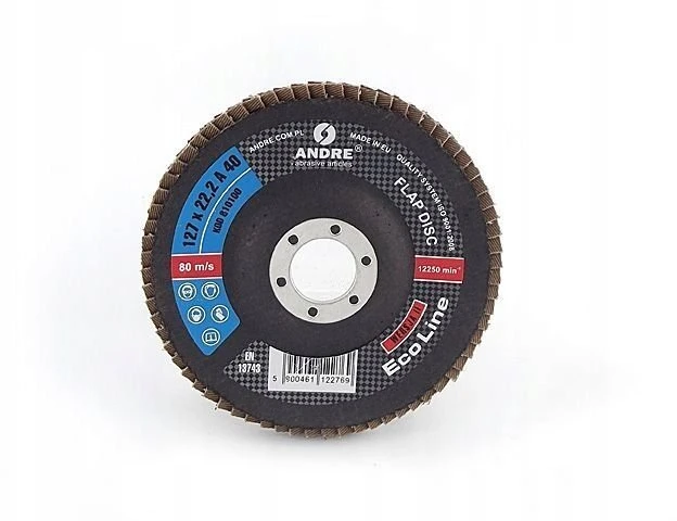 ANDRE ŠLIFAVIMO DISKAS ŽIEDLAPINIS 125mm P80 ECO LINE II VERSIJA