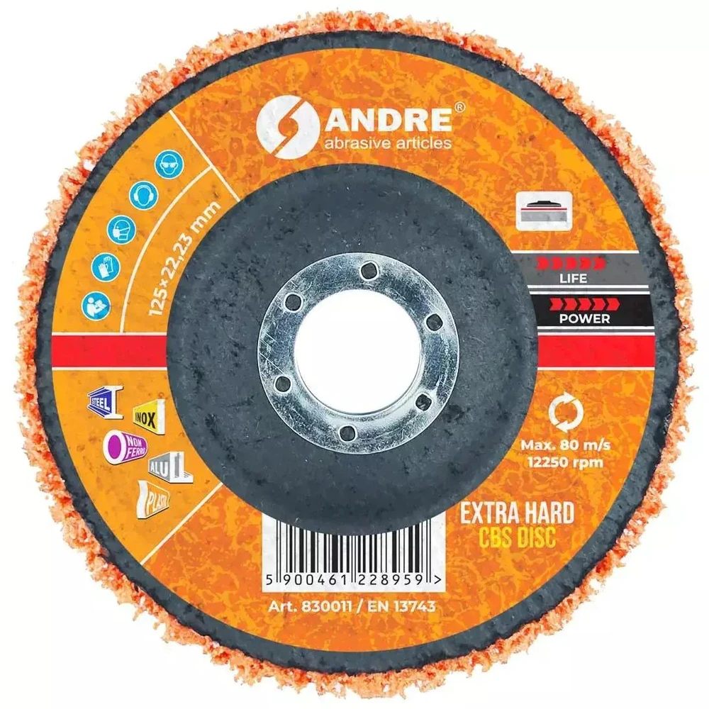 ANDRE ŠLIFAVIMO DISKAS CBS 125mm EXTRA HARD – Oranžinis