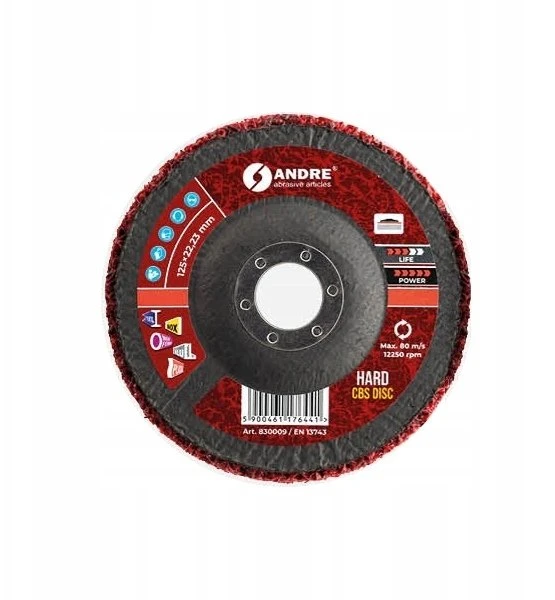 ANDRE ŠLIFAVIMO DISKAS CBS 125mm SOFT – Juodas