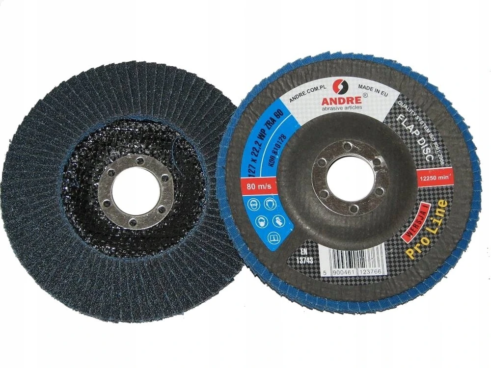 ANDRE ŠLIFAVIMO DISKAS ŽIEDLAPINIS 125mm P 60 CIRKONINIS PRO LINE I VERSIJA