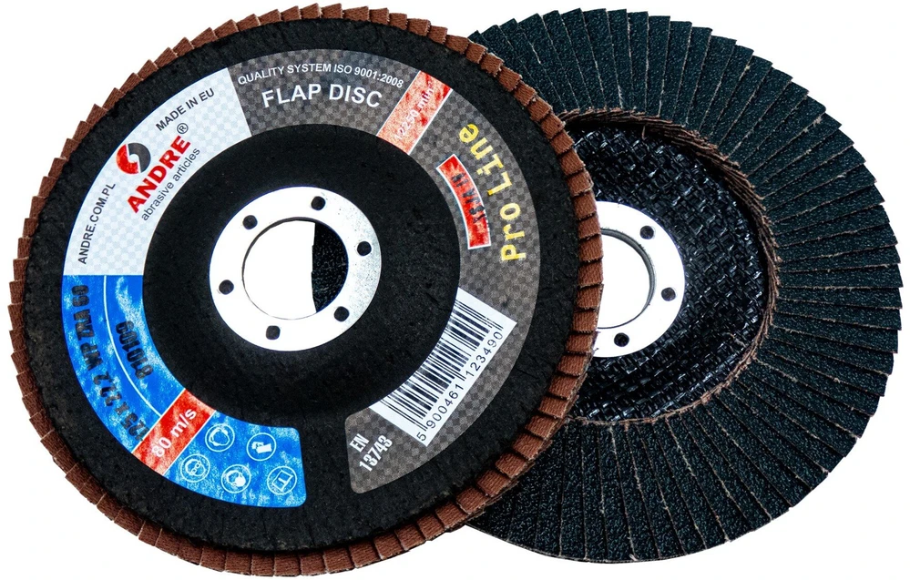 ANDRE ŠLIFAVIMO DISKAS ŽIEDLAPINIS 125mm P 60 CIRKONINIS PRO LINE IV VERSIJA
