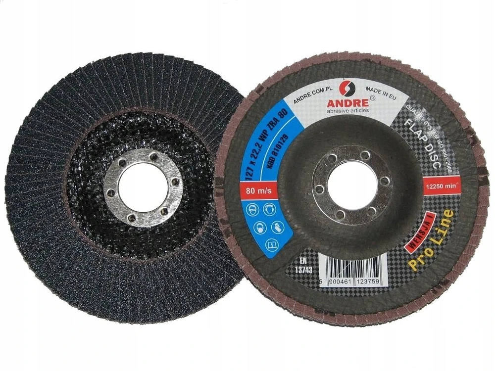 ANDRE ŠLIFAVIMO DISKAS ŽIEDLAPINIS 125mm P 80 CIRKONINIS PRO LINE I VERSIJA