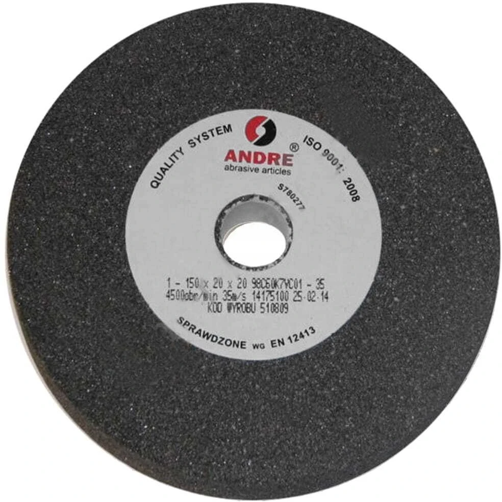 ANDRE PLOKŠČIAS ŠLIFAVIMO DISKAS 150mm x 20mm x 20mm 98C60K7VC01-35 Juodas „TIPAS 1”