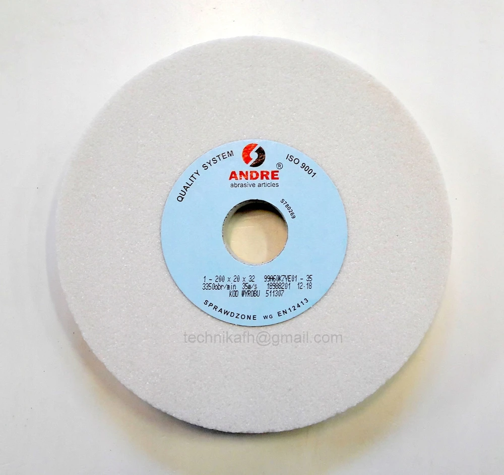 ANDRE PLOKŠČIAS ŠLIFAVIMO DISKAS 200mm x 20mm x 32mm 99A60K7VE01-35 Baltas „1 TIPAS”