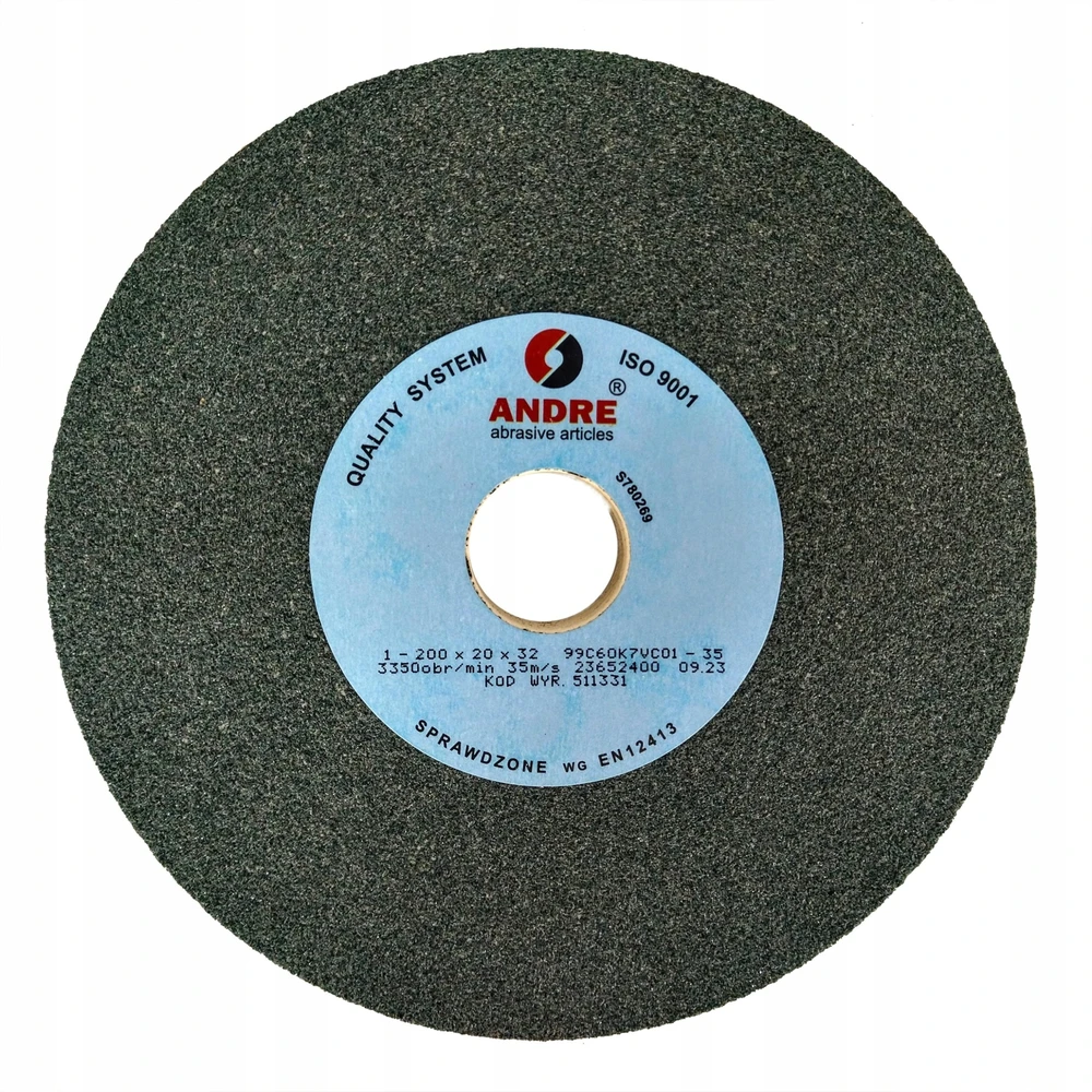 ANDRE PLOKŠČIAS ŠLIFAVIMO DISKAS 200mm x 20mm x 32mm 99C60K7VC01-35 ŽALIAS „TIPAS 1”