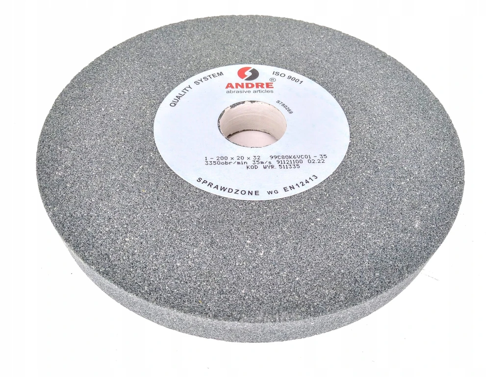 ANDRE PLOKŠČIAS ŠLIFAVIMO DISKAS 200mm x 20mm x 32mm 99C60K7VC01-35 ŽALIAS „TIPAS 1”
