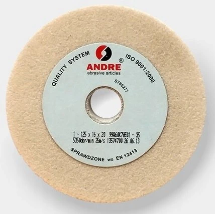 ANDRE PLOKŠČIAS ŠLIFAVIMO DISKAS 200mm x 20mm x 51mm 99A60K7VE01-35 Baltas „TYP 1”