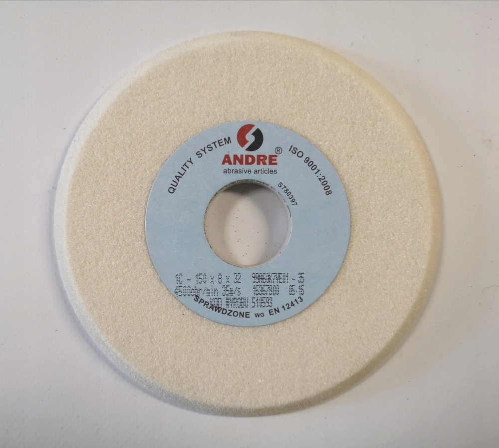 ANDRE PROFILUOTAS ŠLIFAVIMO DISKAS 150mm x 8mm x 32mm 99A60K7VE01-35 Baltas „TYP 1C”