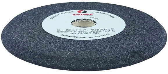 ANDRE PROFILUOTAS ŠLIFAVIMO DISKAS 150mm x 8mm x 20mm 98C60K7VC01-35 Juodas „TIPAS 1C”