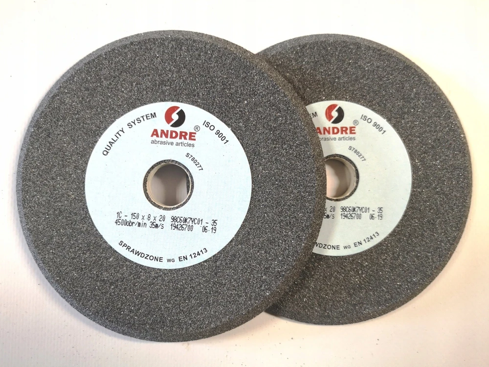 ANDRE PROFILUOTAS ŠLIFAVIMO DISKAS 150mm x 8mm x 20mm 98C60K7VC01-35 Juodas „TIPAS 1C”