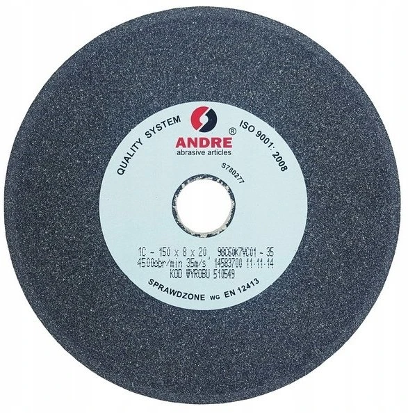ANDRE PROFILUOTAS ŠLIFAVIMO DISKAS 150mm x 8mm x 20mm 98C60K7VC01-35 Juodas „TIPAS 1C”