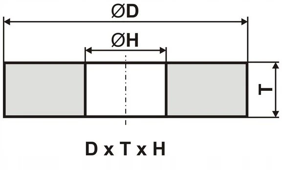 ANDRE PROFILUOTAS ŠLIFAVIMO DISKAS 150mm x 8mm x 20mm 98C60K7VC01-35 Juodas „TIPAS 1C”