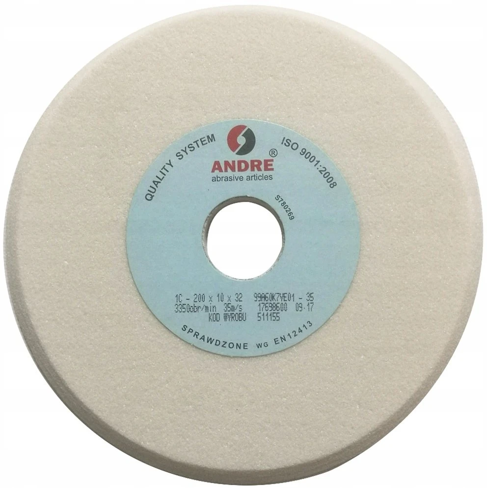 ANDRE PROFILUOTAS ŠLIFAVIMO DISKAS 200mm x 10mm x 32mm 99A60K7VE01-35 Baltas „TYP 1C”