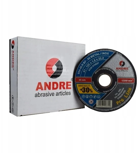ANDRE METALO PJOVIMO DISKAS 125 x 1,6mm METAL/INOX PRO LINE 95A46R
