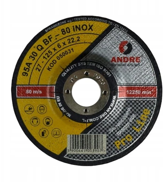 ANDRE ŠLIFAVIMO DISKAS METALUI 125 x 6,0mm INOX PRO LINE 95A30QBF