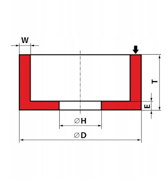 ANDRE TAURENIO FORMOS ŠLIFAVIMO DISKAS 150mm x 80mm x 32mm 99A46K7VE01-35 Baltas „6 TIPAS”