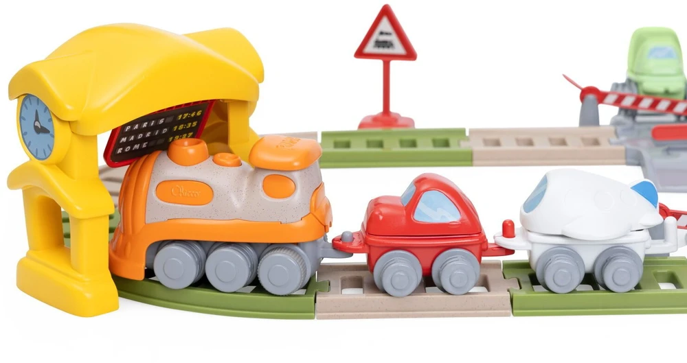 Traukinukas su bėgiais Chicco Deluxe Eco+