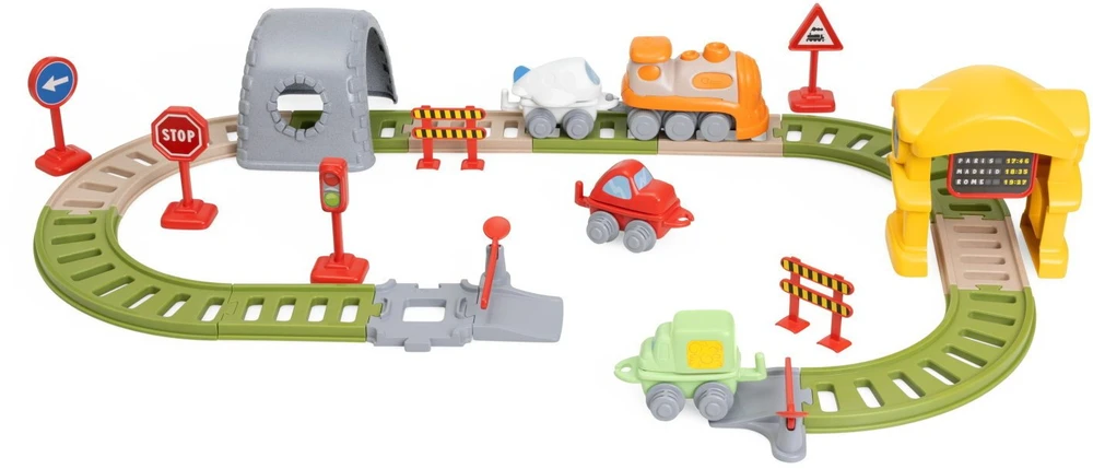 Traukinukas su bėgiais Chicco Deluxe Eco+