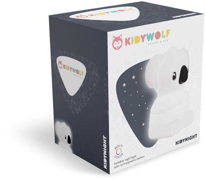 Anek Kidywolf Nightlight Koala su spalvos pasikeitimu 15cm