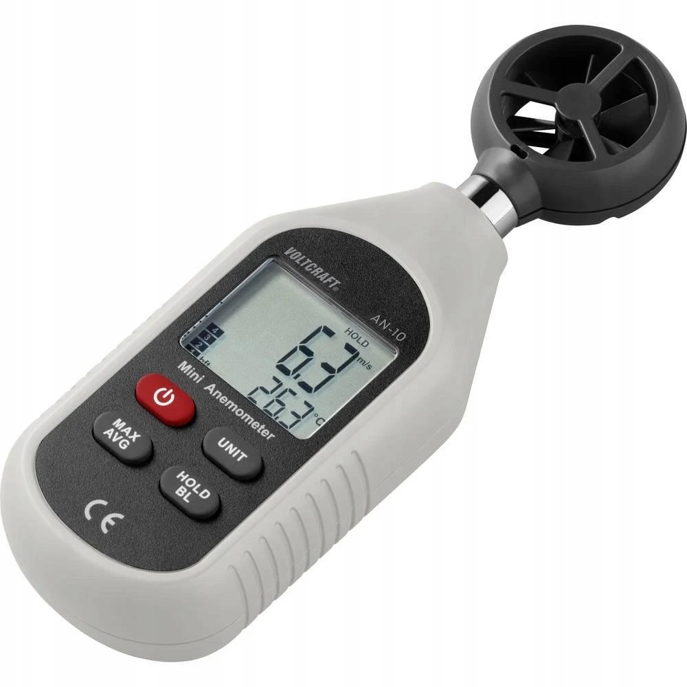 Voltcraft Anemometras VOLTCRAFT AN-10, 0.3–30 m/s, -10–50 °C 1662854