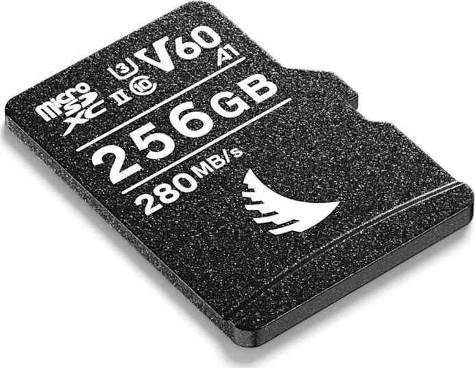 Angelbird 256GB Micro SD kortelė kampu